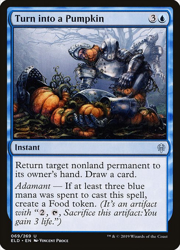 Carta Magic Turn Into A Pumpkin X 4 Unid. Playset Mtg