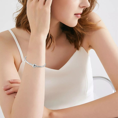3 Pcs Pulsera Original Joyeria De Plata Con Caja Y Bolso