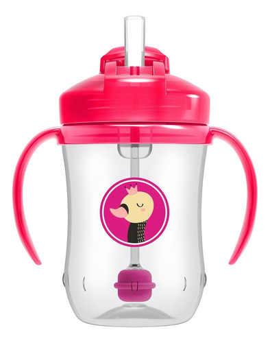 Vaso Entrenador Dr Browns Popote Movil 9oz/270ml 6m+ Color Rosa