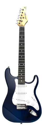 Guitarra eléctrica Aston Reed EGS111 stratocaster de madera maciza azul con diapasón de madera artificial