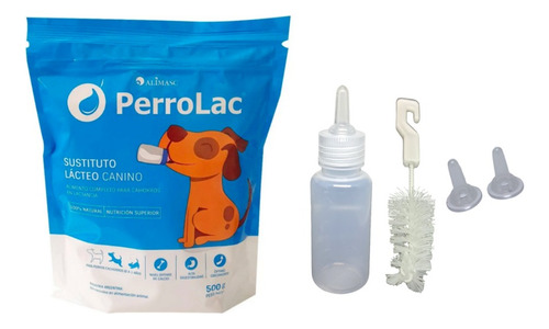 Sustituto Lácteo Perros Leche Cachorros Perrolac 500 Grs Kit