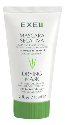 Mascara Facial Secativa Con Tea Tree Oil Exel 60 Ml
