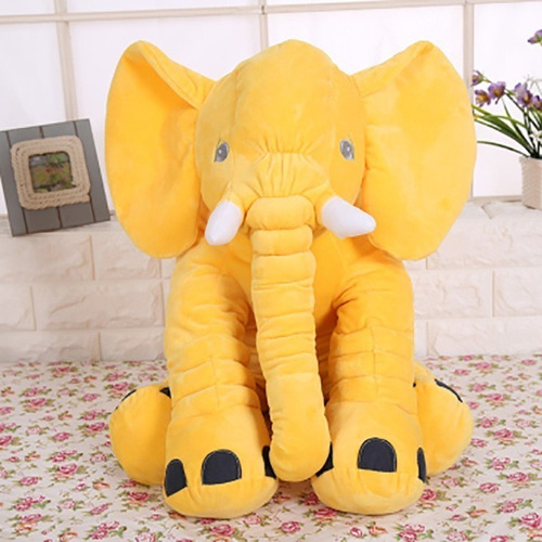 Muñeco De Felpa Almohada, Suave Elefante Amarillo 60cm