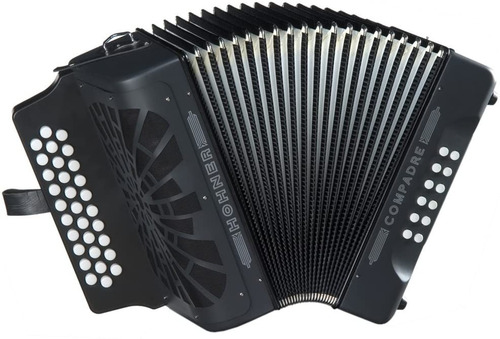 Hohner Compadre E/a/d - Acordeón Diatónico De 3 Filas, Negro