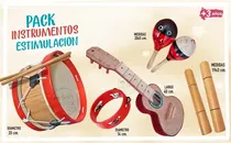 Comprar Pack Instrumentos Musicales De Niños Tambor,maracas,claves 