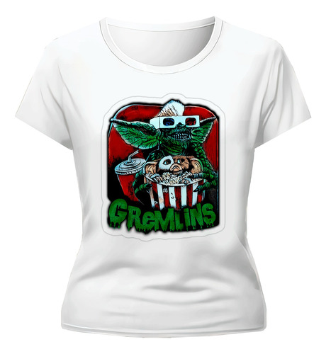 Remera Gremlins Poster  Diseño Exclusivo Mujer