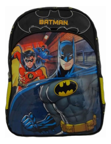 Mochila Escolar Infantil De Costas Batman Squad 7232
