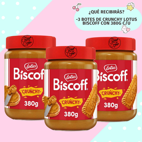 Crema Untable Lotus Biscoff Galleta Crunchy 380g 10 Piezas