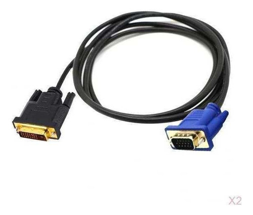 Doble Enlace Dvi A Vga Adaptador De Video Cable Convertidor