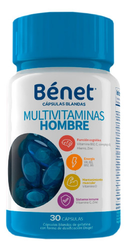 Multivitaminas Hombre Benet X 30 Capsulas