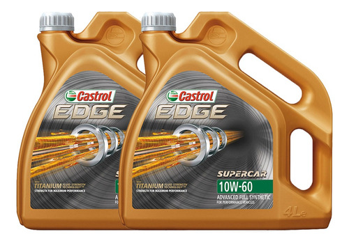 Aceite para motor Castrol sintético 10W-60 para autos, pickups & suv de 2 unidades / 8L