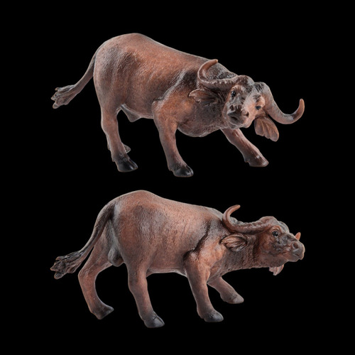 Qianyuu Modelos De Búfalos Animais Estatuetas Escultura