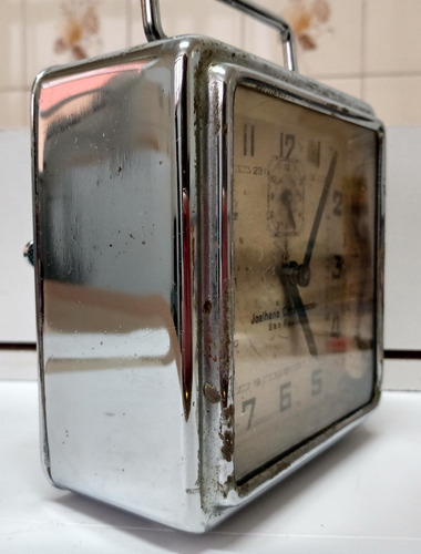 Antigo Relógio Mesa - 1940 Funcionando Cromado (Usado)