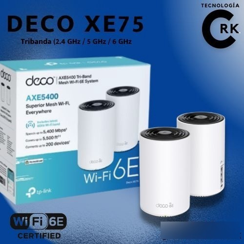Router Tplink Deco Mesh Xe75 2 Pack Wifi6e Axe5400