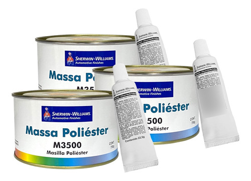 3 Massa Poliester M3500 750g C/catalisador  Sherwin-williams