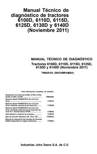 Manual Técnico-diagnósis John Deere 6100/6110-5/6120-5/6130