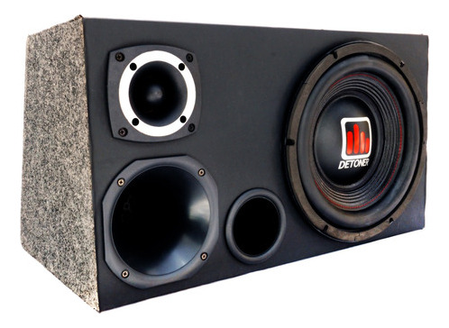 Caixa Trio Dutada Sub Detoner 12 300 Wrms + Modulo Taramps