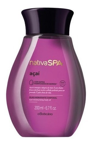  Nativa Spa Óleo Corporal Acaí O Boticario Tipo de envase Botella