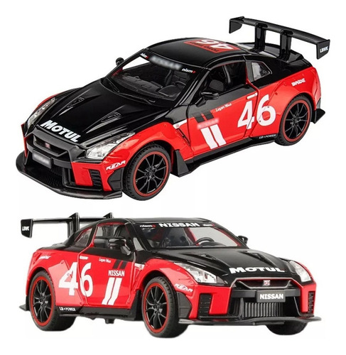 Gt R35 1/22 Miniatura Metal Coche Con Luces Y Sonido B