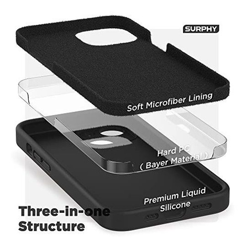 Funda + Protector De Pantalla Para iPhone 14 Plus (negro)