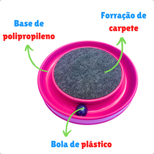 Arranhador Interativo Brinquedo Gatos Bolinha Antiestresse
