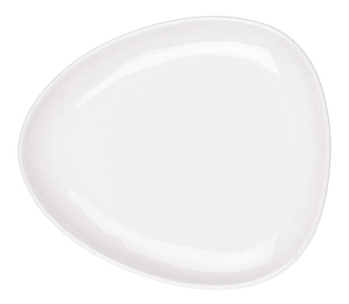  Plato Tipo  Gota Altobajo De Porcelana Blanco 19cm Star Des