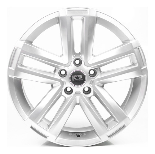 Rodas 18 Amarok 5x112 Golf Jetta Passat Fusca Kr R70 Cor Prata