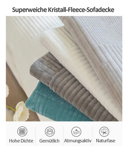Funda Sofá 70x180cm Antideslizante Terciopelo Moderno Tela
