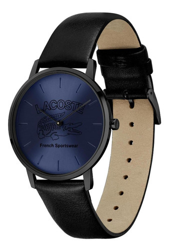 Reloj Lacoste Hombre Piel Fondo Azul 2011213 40 Mm