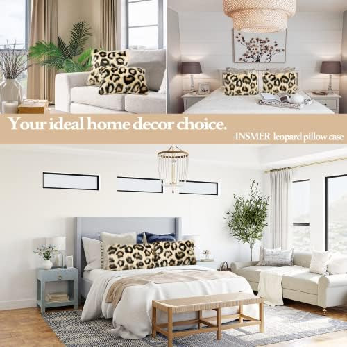 Insmeer Funda De Almohada Con Estampado De Leopardo, Fundas