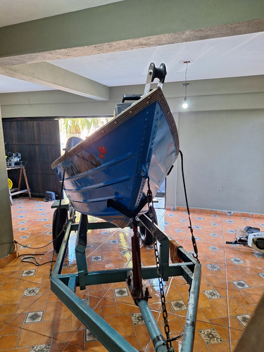 Barco De Alumínio 5 Metros Com Motor E Carreta