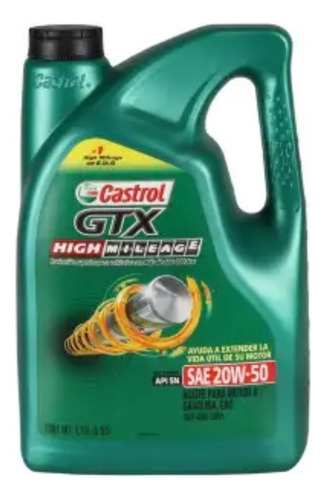 Aceite Para Motor A Gasolina Castrol Gtx 20w-50 Garrafa Alto