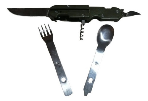 Cubiertos Para Camping. Cuchillo, Cuchara, Tenedor, Abrelata