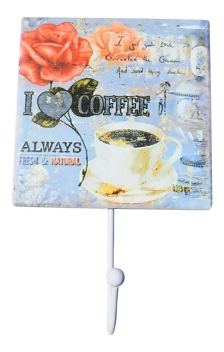 Perchero De Pared Individual Dise o Coffee Cer mica