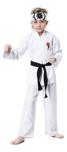 Treyrea 4 Piezas Karate Gi Con Cinturón Cobra Disfraz Unifor