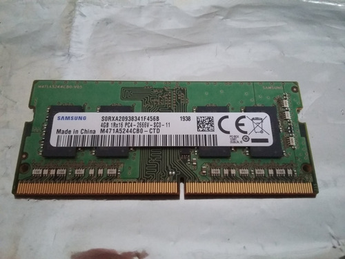 Imagem 1 de 3 de Memoria Notebook 4gb Pc4 2666v Samsung | Seminovo