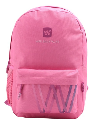 Mochila Urbana Wbr Backpacks Rosa Liso Deportiva  Wabro