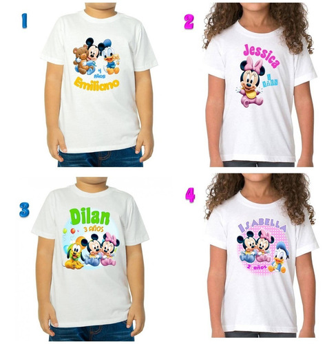 10 Playeras Mickey Mouse Personalizada Fiesta ¡envio Gratis!