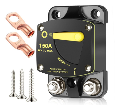 Disyuntor De Circuito De 150 Amperios Dc 12v-48v Fusible W/i