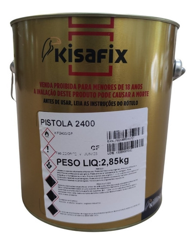 Cola Líquido Kisafix Cola para pistola - Cola de contato spray - cola spray - cola para teto de carro
