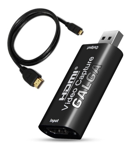 Capturadora Vídeo 1080 Hdmi Usb 2,0 + Cable Hdmi/microhdmi