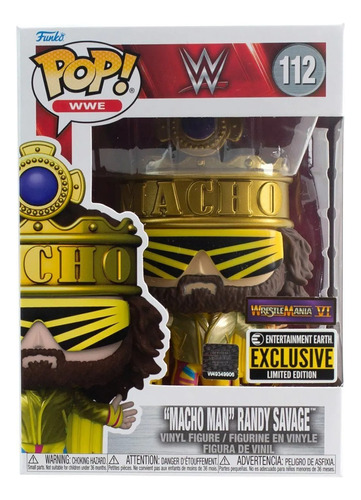 Pop! Wwe King Macho Man Metallic Entertainment Earth Excl...