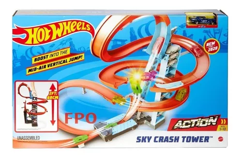 Hot Wheels Pista - Torre De Colisão Aérea 80 Cm Altura 2020