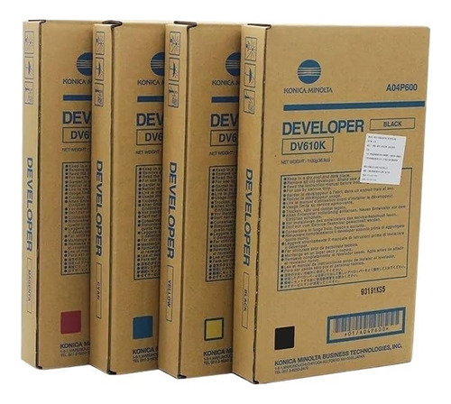 Oem Dv610 100% Desarrollador Para Koncia Minolta Bizhub Cmyk