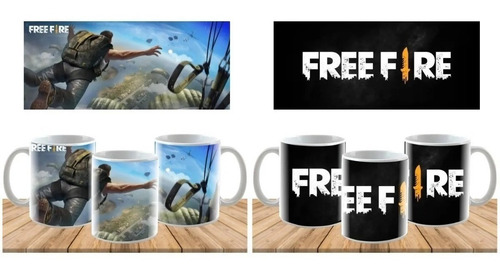 Imagen 3 de 4 de Plantillas Sublimación Tazones - Free Fire Tazas 10 Diseños