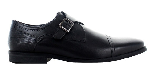Flexi Zapato Puntal Piel Negro Para Hombre 80035