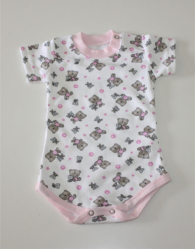 Pack X 3 Body Bebe Manga Corta Puro Algodón Estampados