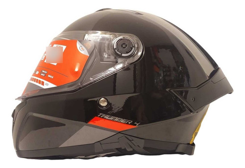 Casco Integral Con Lentes Mt Thunder 4 Sv Negro Brillo