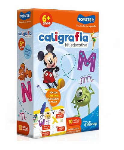 Disney Kit Educativo De Caligrafia 10 Cartelas Toyster 2392