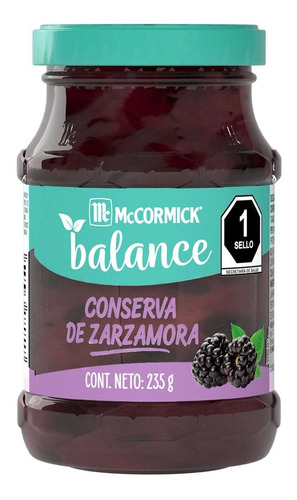 Mermelada Mccormick Zarzamora Balance 235g
